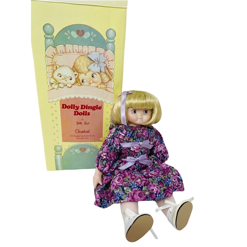 Goebel Dolly Dingle Porcelain Doll By Bette Ball 1994 w/Tags and Box 461/1000
